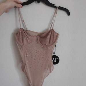 White Fox Turning Heads Diamante Bodysuit